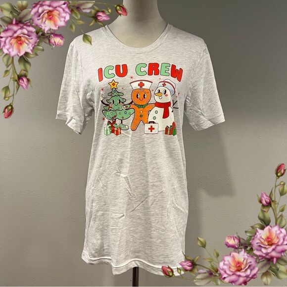 Christmas ICU Crew Graphic short sleeve T-Shirt size small - Picture 1 of 9